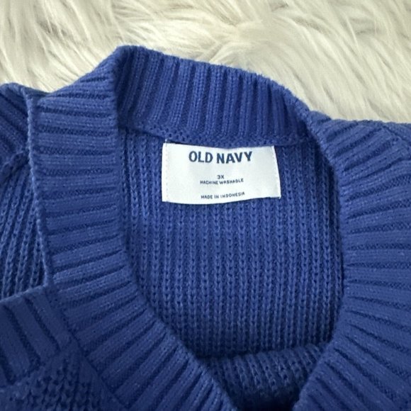 Old Navy Womens Blue Knit Sweater Vest 3X NWT Timeless - Picture 4 of 9